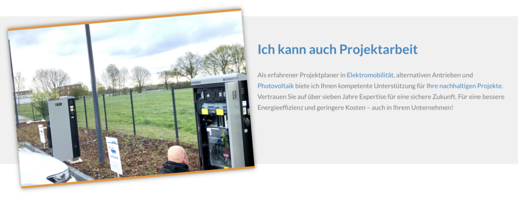 Ich kann auch Projektarbeit | Infrastruktur Lösungen für Unternehmen | energiefahrer.de