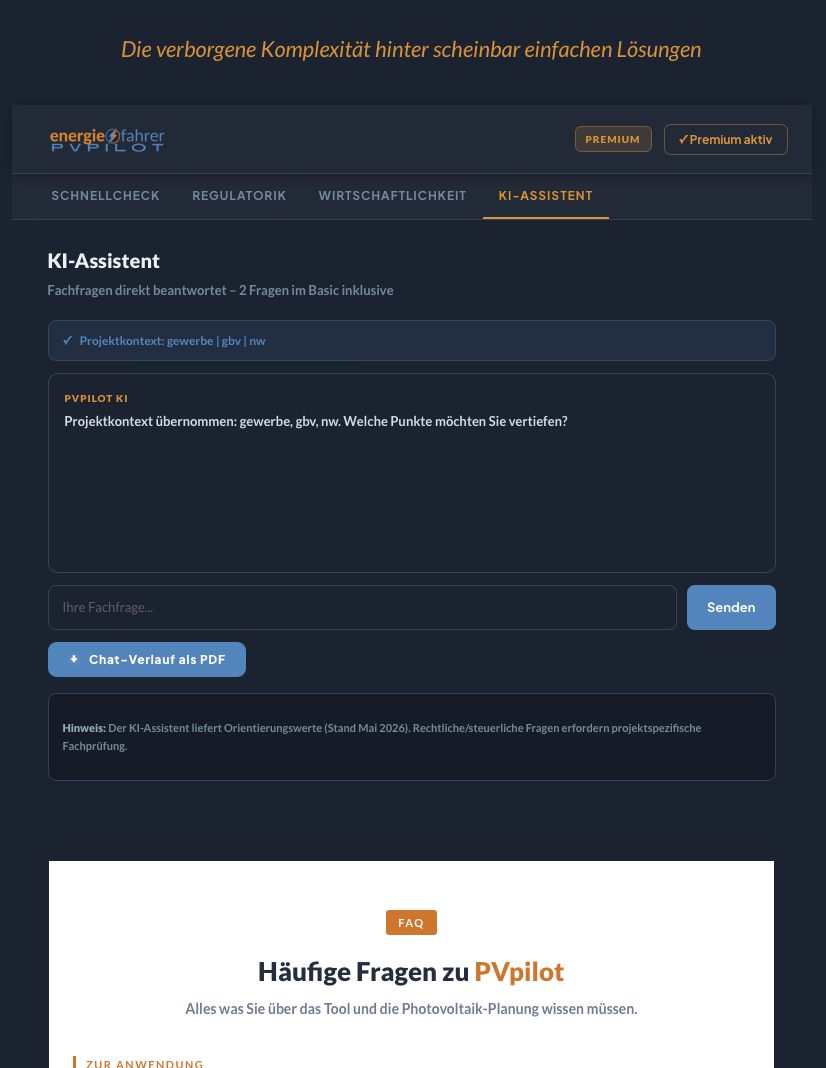 PV-Pilot KI-Assistent