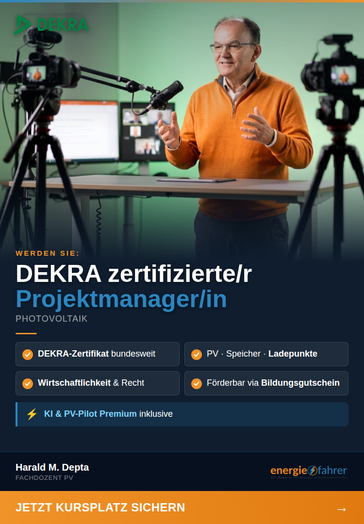 3 Tage Online LIVE – praxisnah, aktuell und mit bundesweit anerkanntem Abschluss. Entwickelt aus über 250 realen Projekten. Nicht aus dem Lehrbuch. Mit KI als echtem Planungswerkzeug — vom ersten Tag an, in jedem Themenblock.