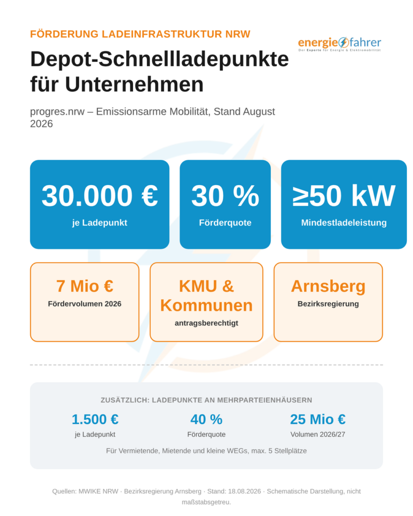 NRW-Förderung Ladeinfrastruktur für Unternehmen 2026